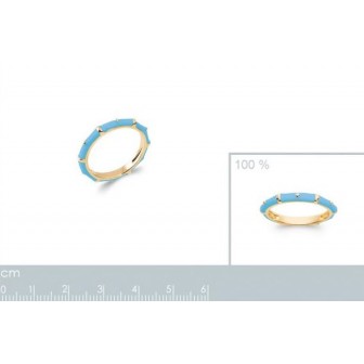 Bague plaqué-or 750/000 3 microns email 2159130