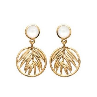 Boucles d'oreilles plaqué-or 750/000 3 microns Nacre 2567604