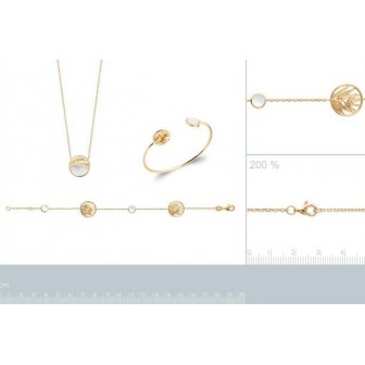 Bracelet plaqué-or 750/000 3 microns nacre 97320418