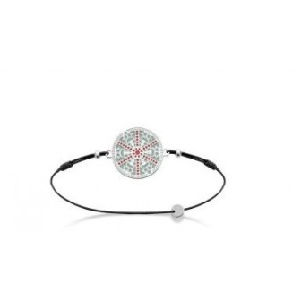 Cordon argent rhodié 925/000 email 891973