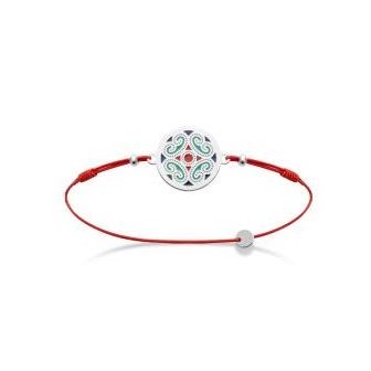 Cordon argent rhodié 925/000 email 891974