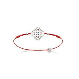 Cordon argent rhodié 925/000 email ASX976