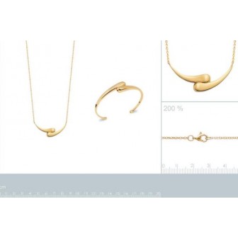 Collier plaqué-or 750/000 3 microns 92168745