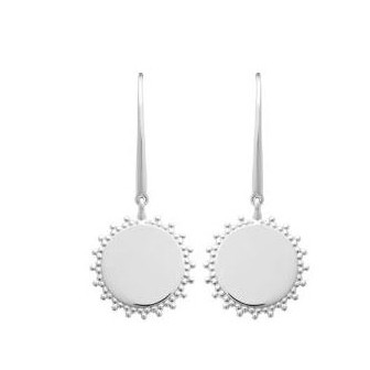 Boucles d'oreilles argent rhodié 925/000 7563200