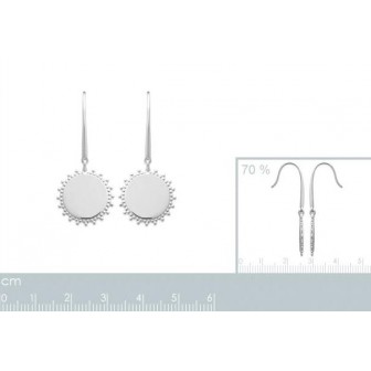 Boucles d'oreilles argent rhodié 925/000 7563200