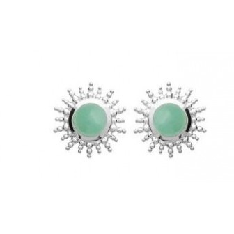 Boucles d'oreilles argent rhodié 925/000 Aventurine 1562150