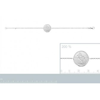 Bracelet argent rhodié 925/000 oz Gémeaux 873157