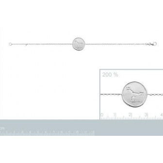 Bracelet argent rhodié 925/000 oz Cancer 873158