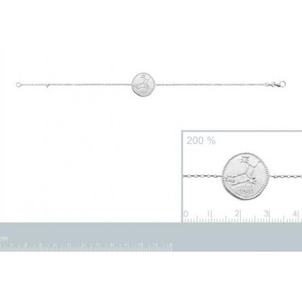 Bracelet argent rhodié 925/000 oz Vierge 873160