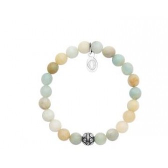 Bracelet acier 316 L pierre Amazonite EDC038