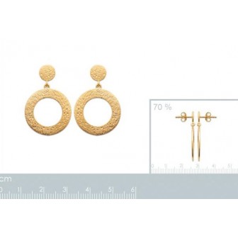 Boucles d'oreilles plaqué-or 750/000 3 microns 2566400