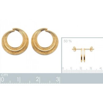 Boucles d'oreilles plaqué-or 750/000 3 microns 2567000