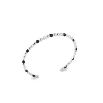 Jonc argent 925/000 rhodié émail 721708