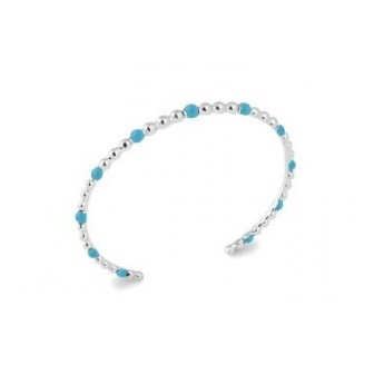 Jonc argent 925/000 rhodié émail 721710