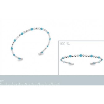 Jonc argent 925/000 rhodié émail 721710