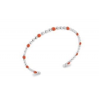 Jonc argent 925/000 rhodié émail 721709