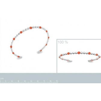 Jonc argent 925/000 rhodié émail 721709