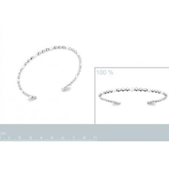 Jonc argent 925/000 rhodié émail 721711