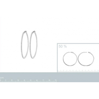 Créoles argent rhodié 925/000 oz 1630310