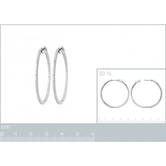 Créoles argent rhodié 925/000 oz 1630210