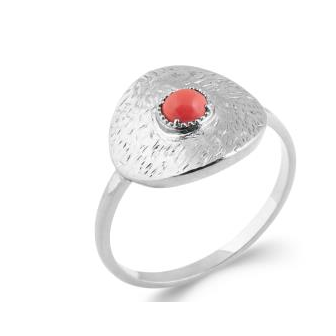 Bague argent rhodié 925/000 Pierre synthétique 1280220