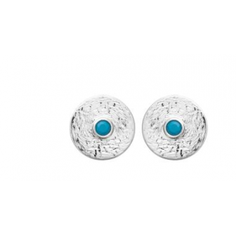 Boucles d'oreilles argent rhodié 925/000 Pierre synthétique 1565230