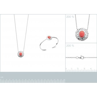 Jonc argent rhodié 925/000 Pierre synthétique 87317458