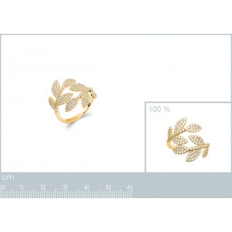 Bague plaqué-or 750/000 5 microns oz 2284310