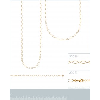 Sautoir plaqué-or 750/000 3 microns 290993