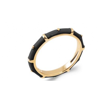 Bague plaqué-or 750/000 3 microns email 2159107