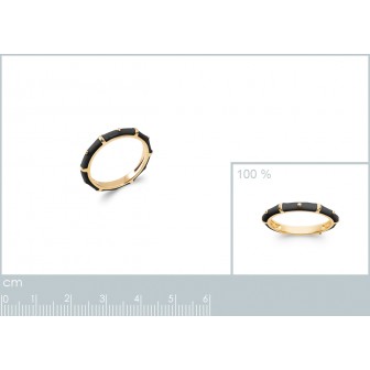 Bague plaqué-or 750/000 3 microns email 2159107