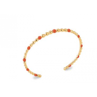 Jonc plaqué-or 750/000 3 microns email 921709