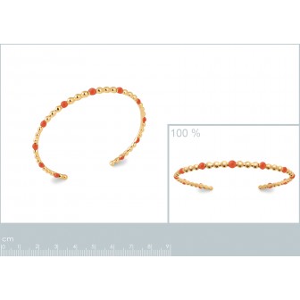 Jonc plaqué-or 750/000 3 microns email 921709