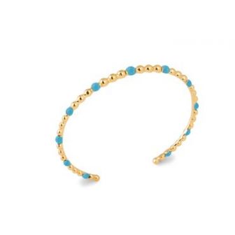 Jonc plaqué-or 750/000 3 microns email 921710