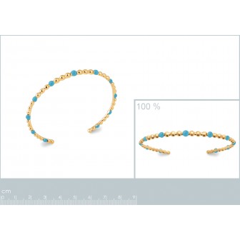 Jonc plaqué-or 750/000 3 microns email 921710