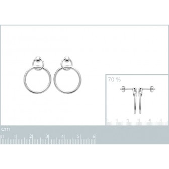 Boucles d'oreilles argent rhodié 925/000 7566000