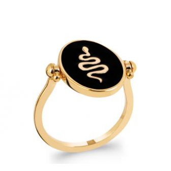 Bague plaqué-or 750/000 3 microns email 2EDC907