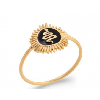 Bague plaqué-or 750/000 3 microns email 2EDC007