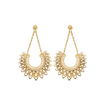 Boucles d'oreilles plaqué-or 750/000 3 microns 2571500