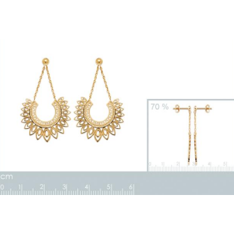 Boucles d'oreilles plaqué-or 750/000 3 microns 2571500
