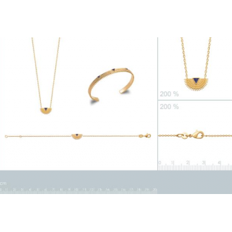 Collier plaqué-or 750/000 3 microns email 92169445