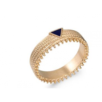 Bague plaqué-or 750/000 3 microns email 2286840