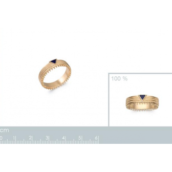 Bague plaqué-or 750/000 3 microns email 2286840