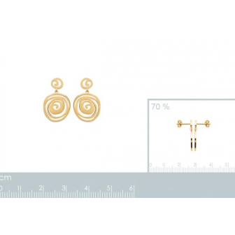 Boucles d'oreilles plaqué-or 3 microns 2570100