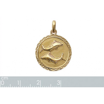 Pendentif plaqué-or 750/000 3 microns horoscope 24821102