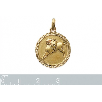 Pendentif plaqué-or 750/000 3 microns horoscope 24821103