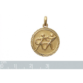 Pendentif plaqué-or 750/000 3 microns horoscope 24821105