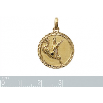 Pendentif plaqué-or 750/000 3 microns horoscope 24821112