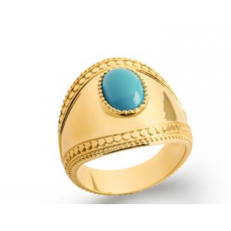 Bague plaqué-or 750/000 5 microns Pierre synthétique 2275230