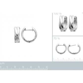 Créoles argent rhodié 925/000 7631600